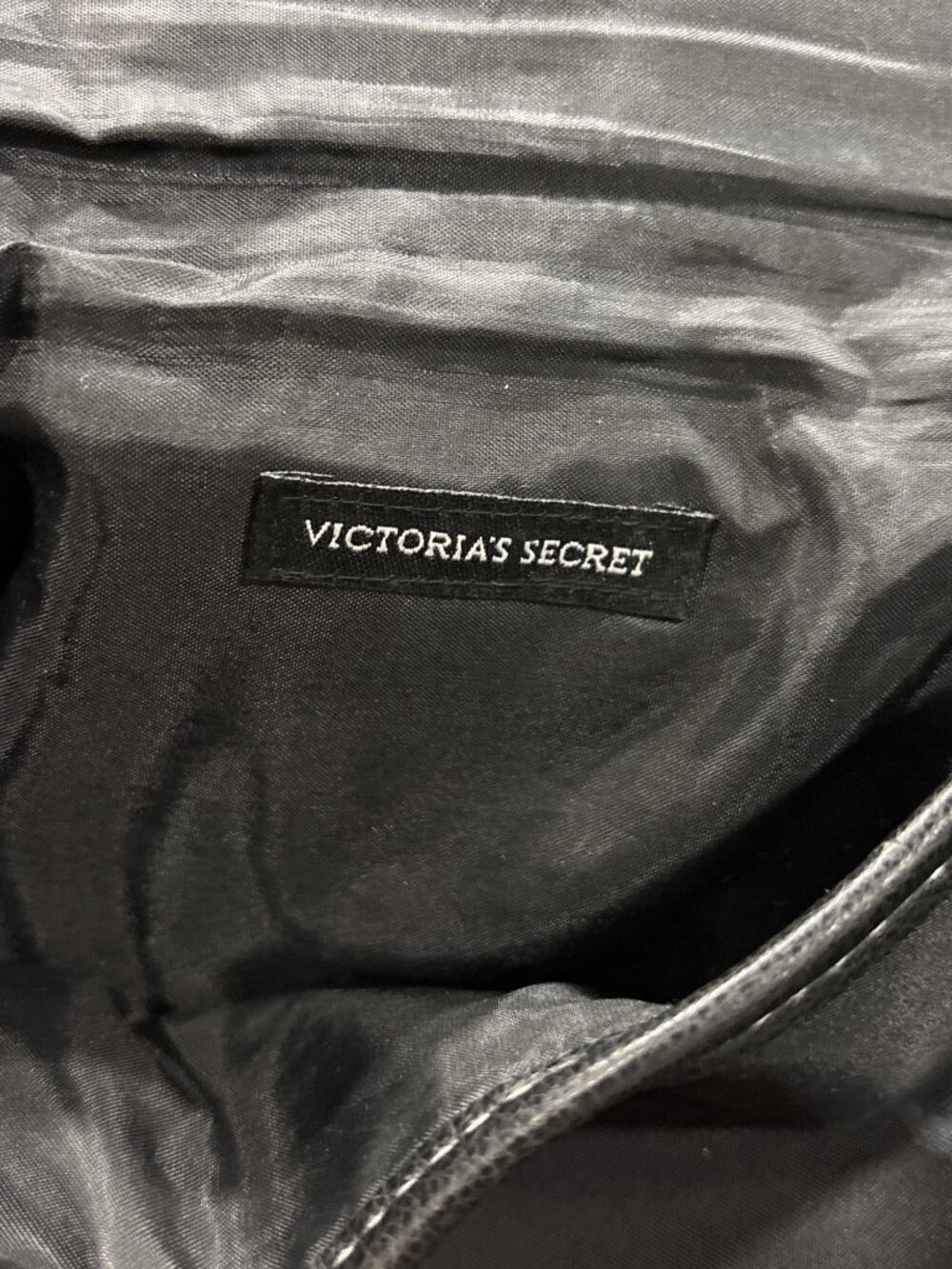 Victorias Secret Black ShoulderHand Bag Faux Leather Accents & Buckle Detail - Picture 5 of 8